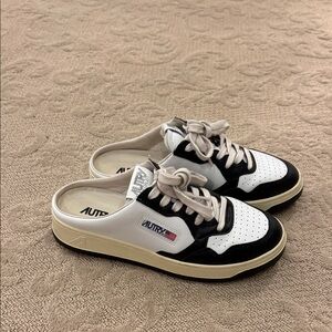 Autry Black and White Sneakers Mules